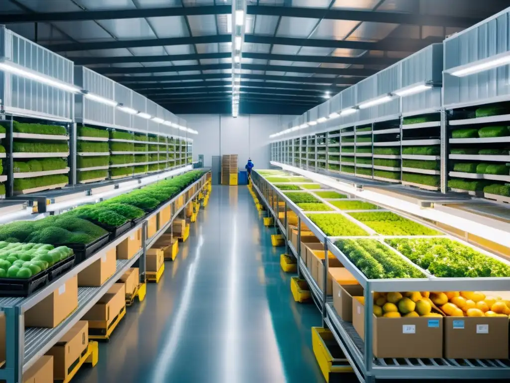 Almacén de alta tecnología: Logística eficiente de productos sensibles Almacén con alta tecnología para logística de productos sensibles a la temperatura