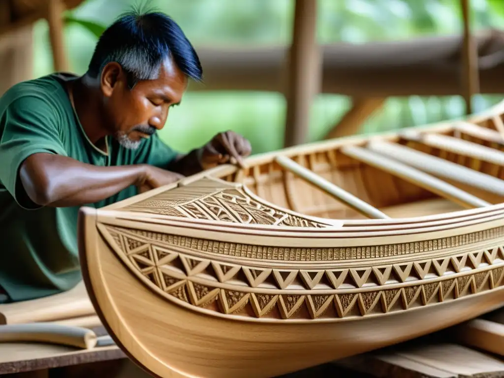 Artesanos crean un canoa tradicional con precisión y pasión, mostrando la evolución del canotaje como medio