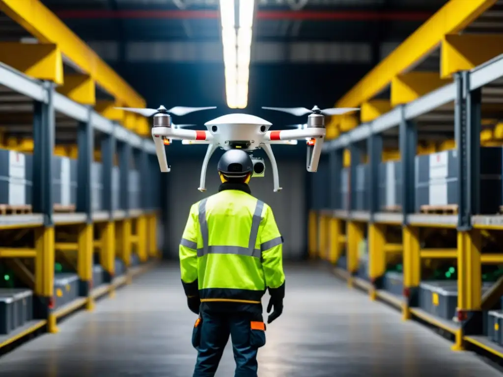 Avances tecnológicos en el transporte de materiales peligrosos: un dron inspecciona una instalación de almacenamiento con precisión e innovación