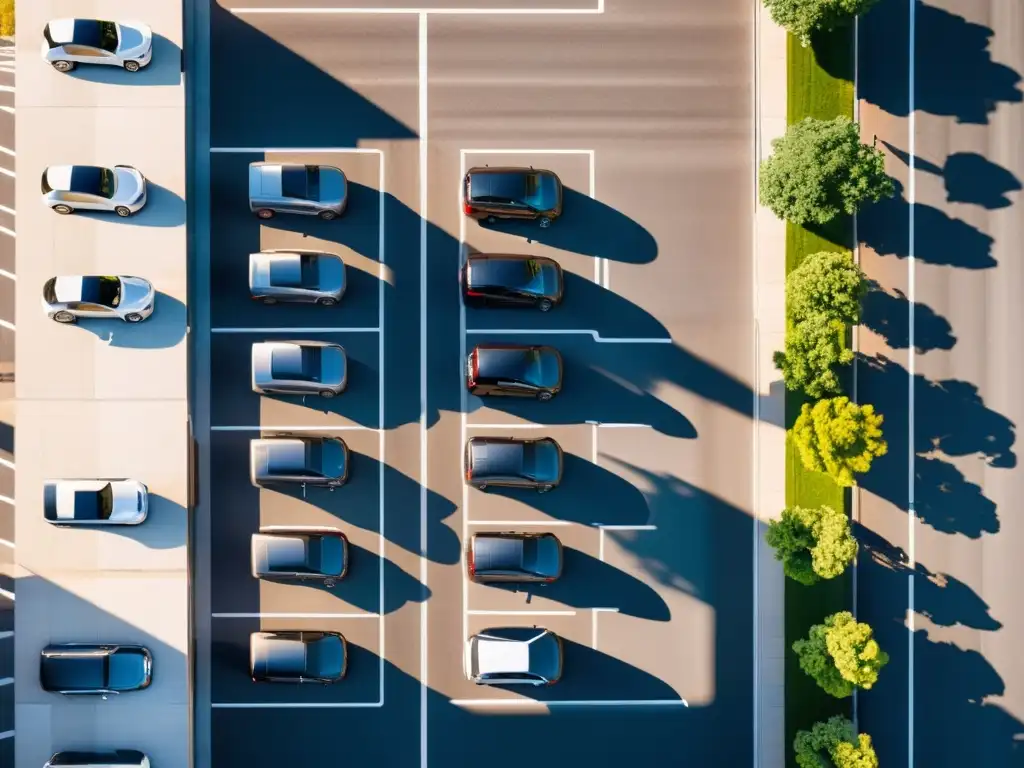 Estación de carga de vehículos eléctricos en la ciudad, mostrando innovaciones en infraestructura