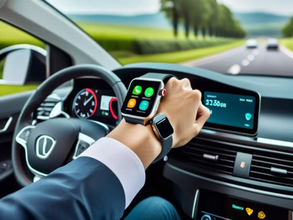 Conducción profesional con tecnología wearable para conductores integrada en el auto