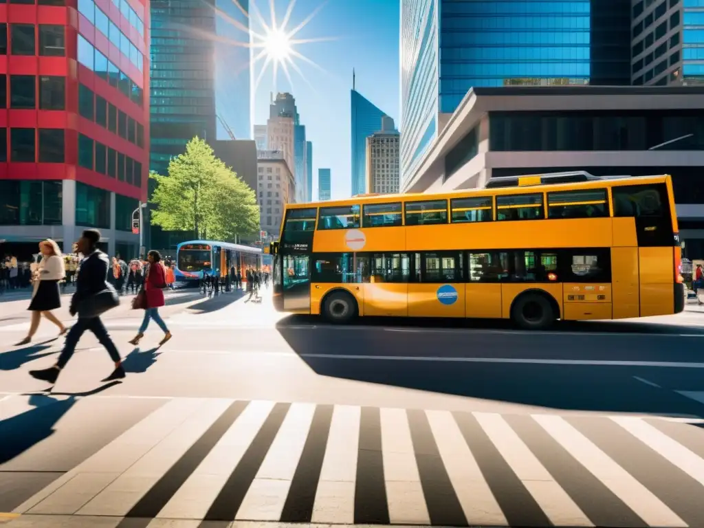 Un día en la ciudad: la vitalidad del transporte público y la diversidad urbana se unen en esta escena