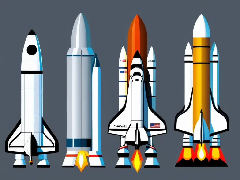 Comparación de diseños de transbordadores espaciales, resaltando la evolución tecnológica y la importancia de la seguridad en el transporte espacial