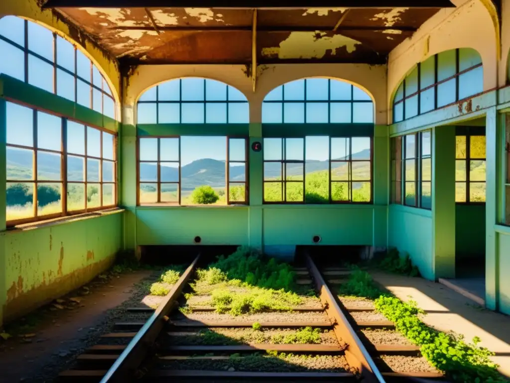 Una estación de tren abandonada en España con un ambiente de belleza y misterio