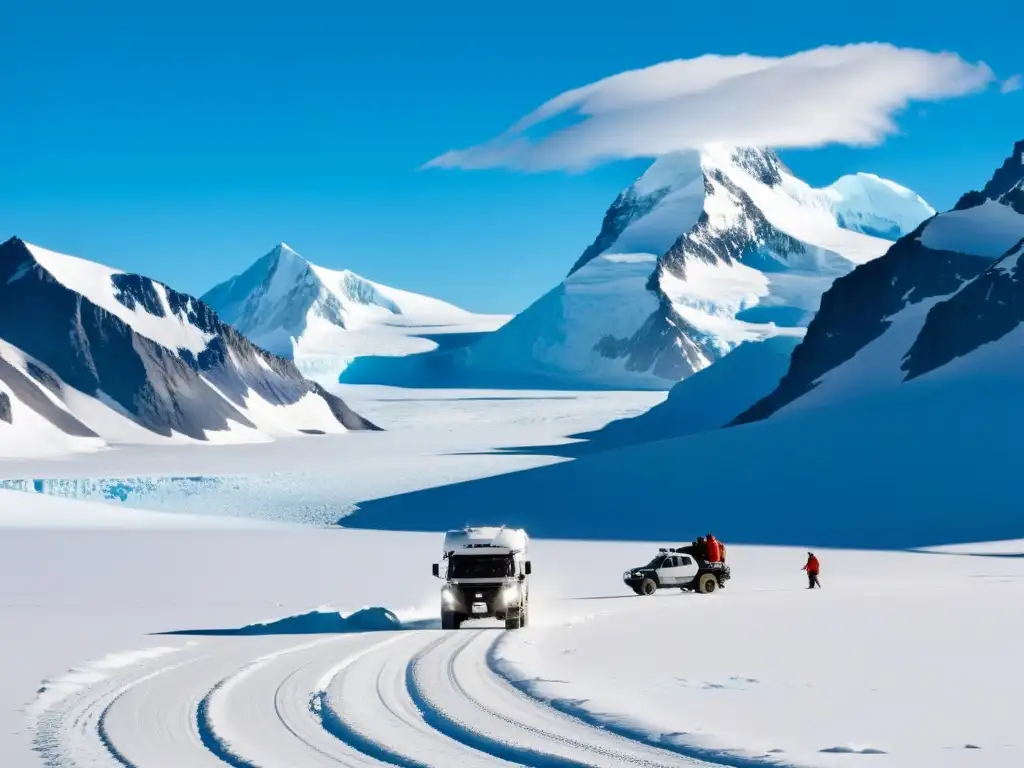 Expediciones polares Antártida transporte: vehículos explorando la helada belleza de la región polar