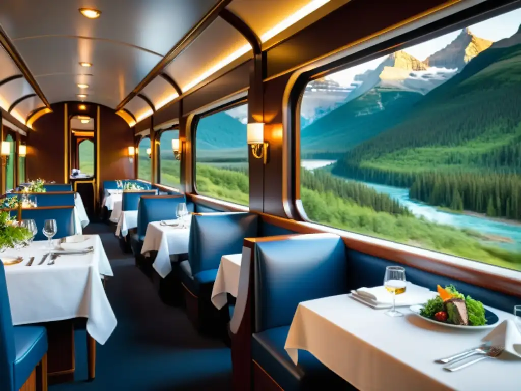 Experiencias gastronómicas en trenes: el Rocky Mountaineer recorre los majestuosos paisajes de las Montañas Rocosas de Canadá, con su lujoso vagón comedor y delicias culinarias regionales