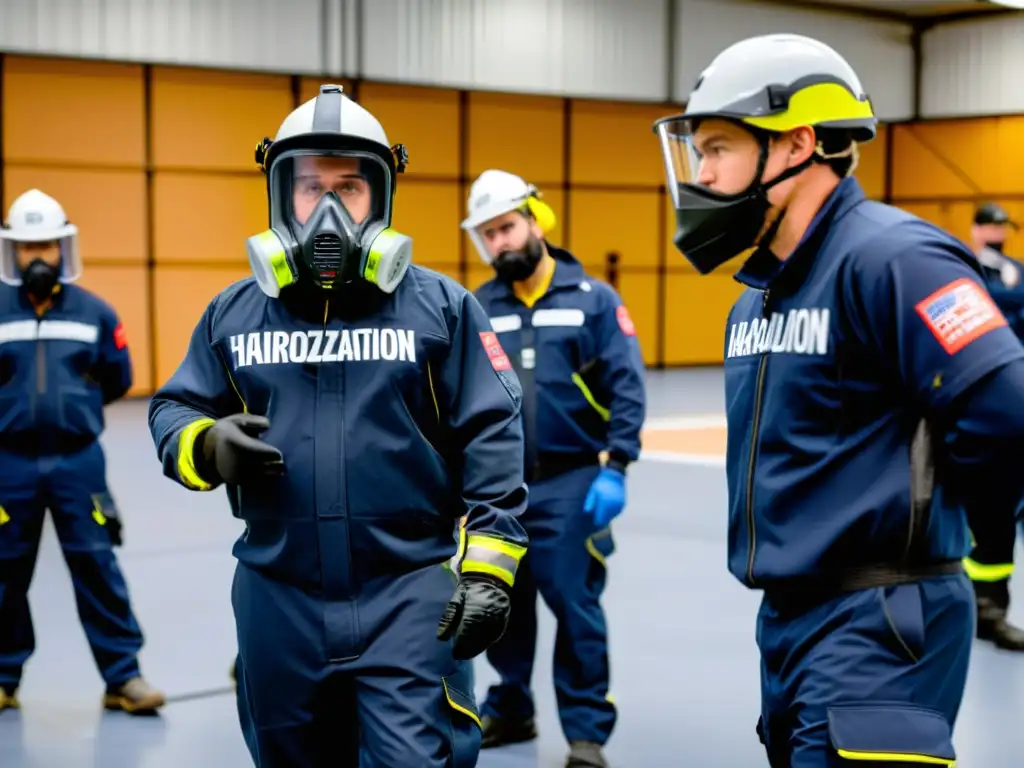 Expertos en formación especializada logística de mercancías peligrosas guían a estudiantes en simulaciones de manejo seguro de materiales peligrosos