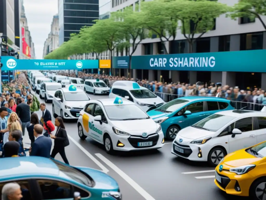 Flota de carsharing en evento masivo con soluciones de transporte para grandes eventos