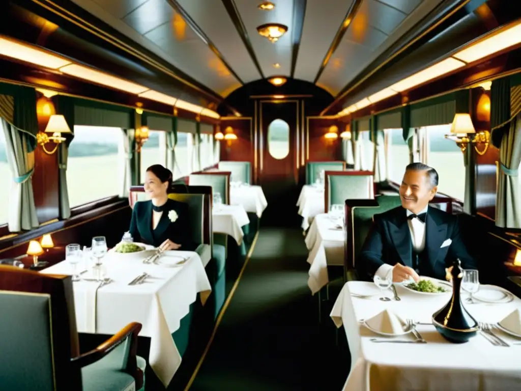 Historia del lujo en el Orient Express: Elegancia y opulencia en el lujoso comedor vintage del tren