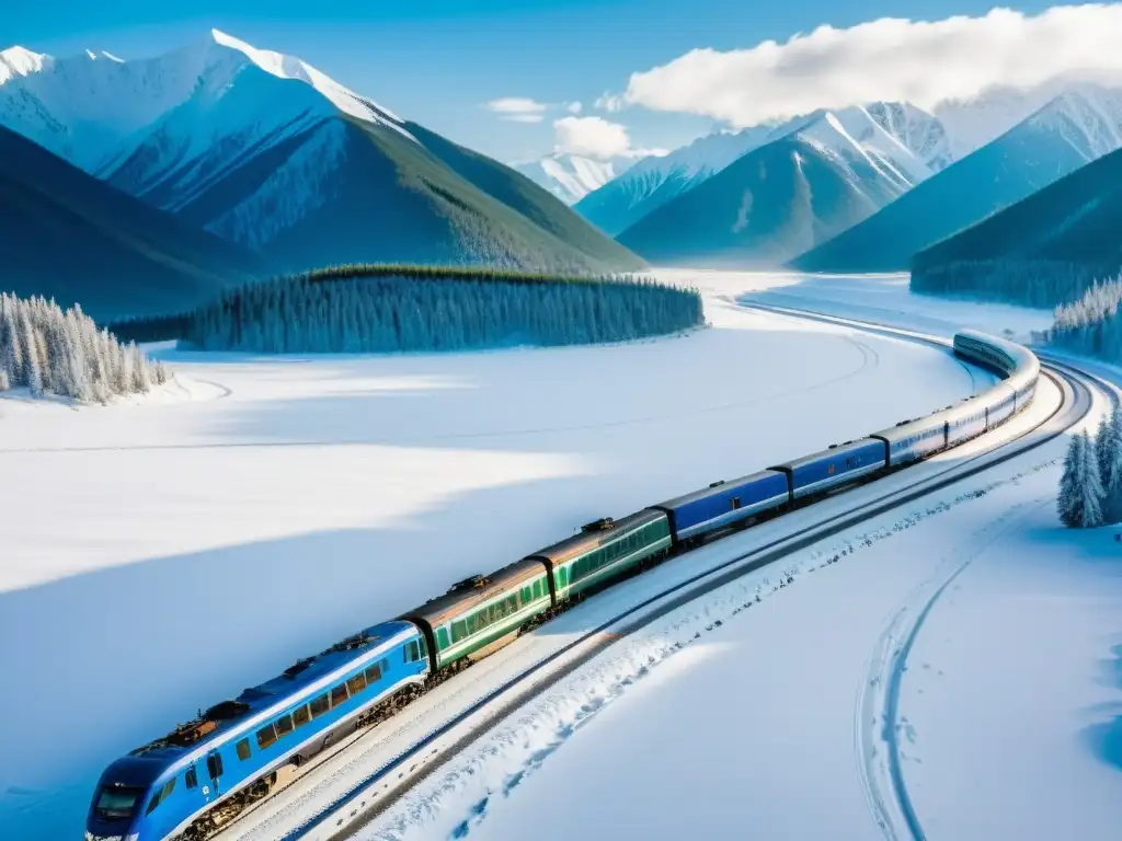 Imagen impactante del tren Transiberiano recorriendo la vasta Siberia