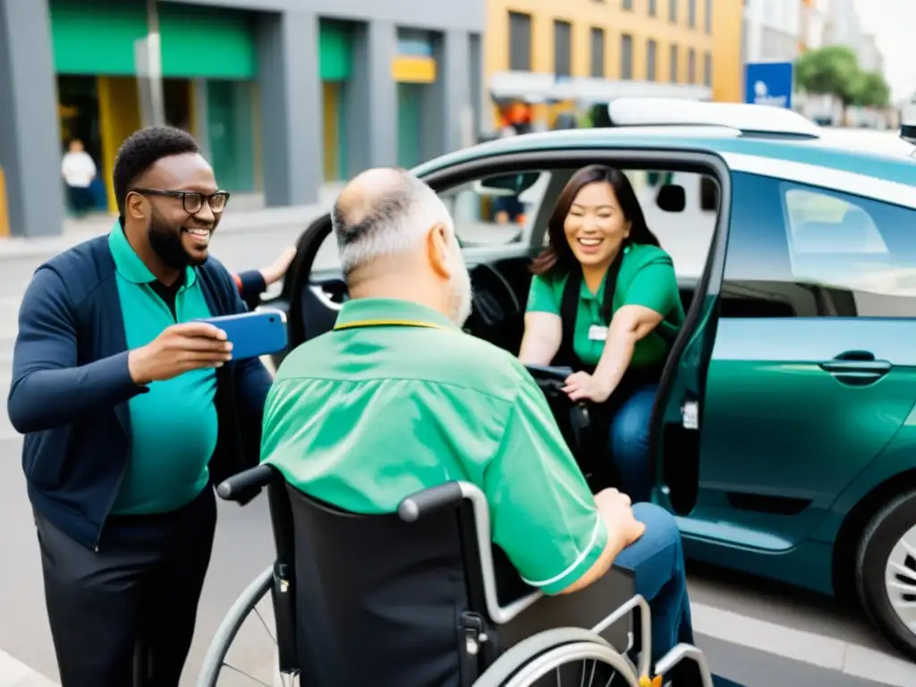 Imagen de carsharing inclusivo para discapacitados: diversidad y accesibilidad en la ciudad