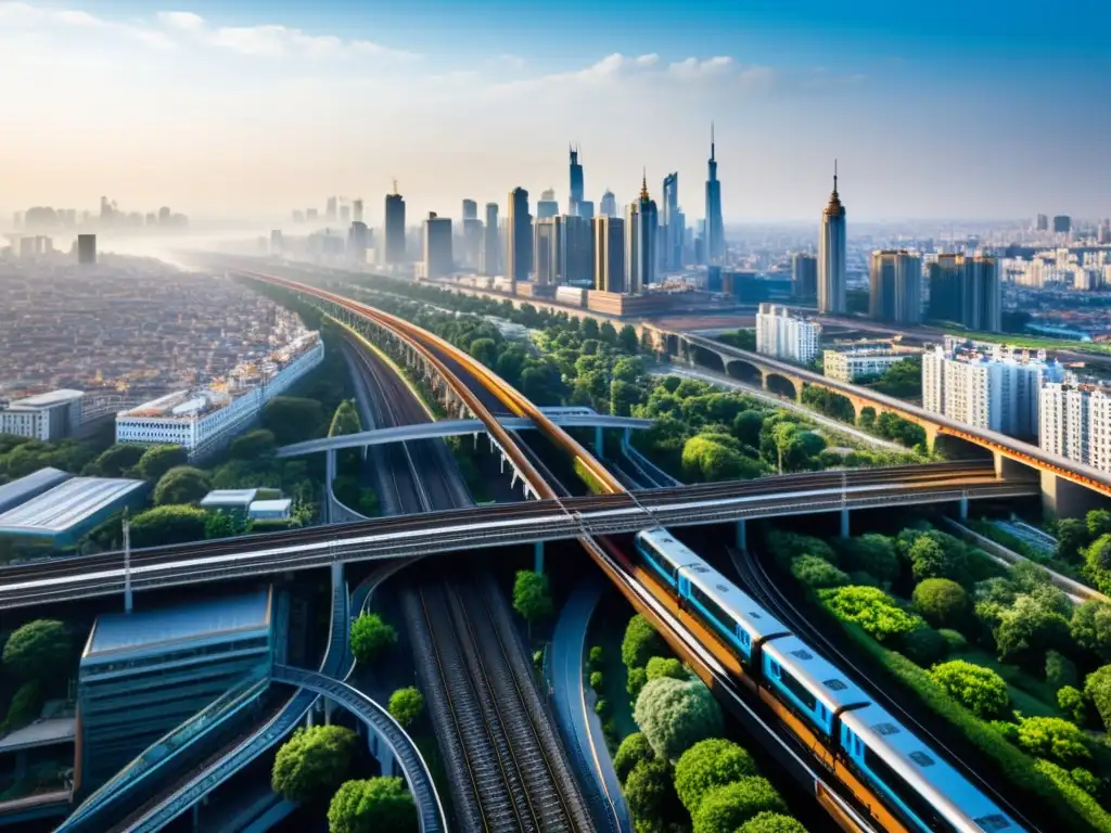 El impacto de los ferrocarriles en el desarrollo urbano se refleja en la red de vías entre rascacielos y arquitectura histórica