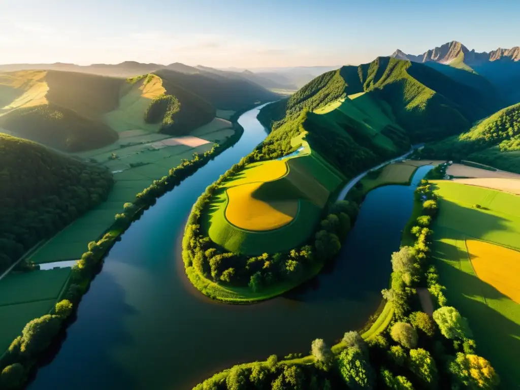 Una impresionante fotografía aérea de un dron capturando la belleza natural