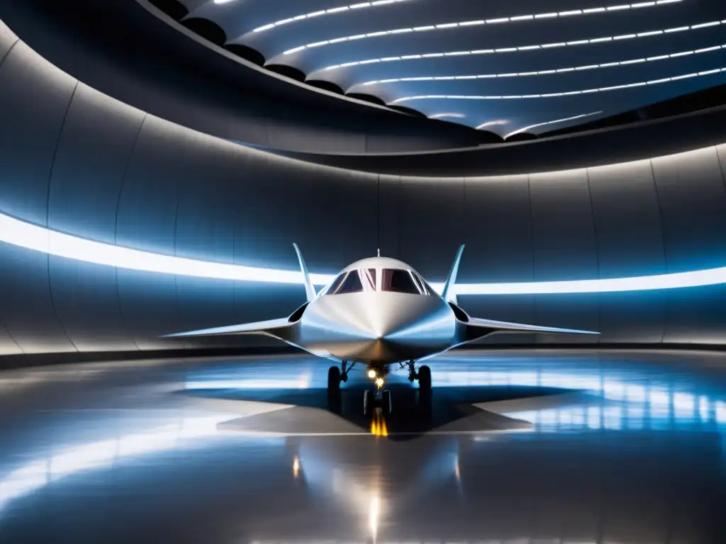 Ingenieros visionarios trabajando en el desarrollo de medios de transporte aéreo futuristas en un túnel de viento de última generación