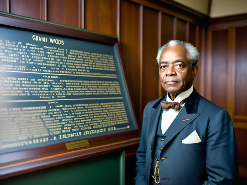 Inventor afroamericano Granville Woods demuestra su revolucionario sistema de telegrafía ferroviaria