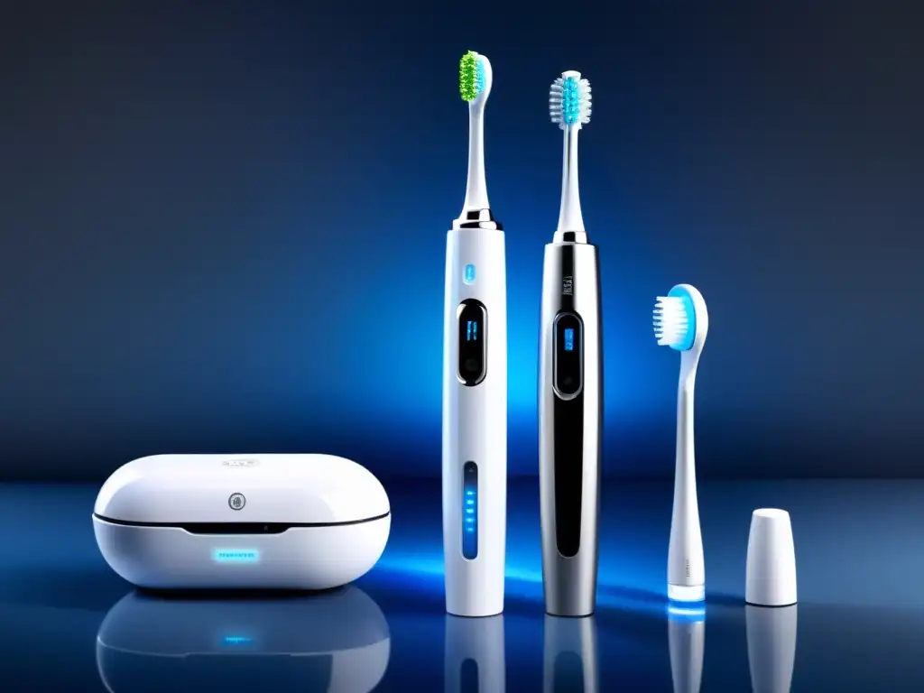 Kit de higiene personal futurista y compacto con gadgets innovadores para viajeros: cepillo de dientes, bidé portátil y purificador de aire