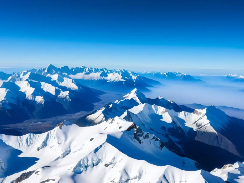 Avión sobre montañas nevadas, con equipos de emergencia aeronáuticos alturas extremas