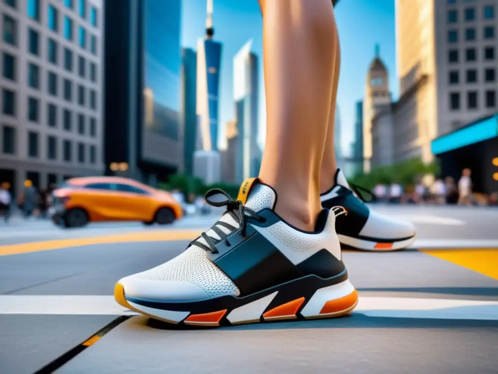 Un par de zapatos wearables para turistas urbanos, con tecnología avanzada para explorar la ciudad