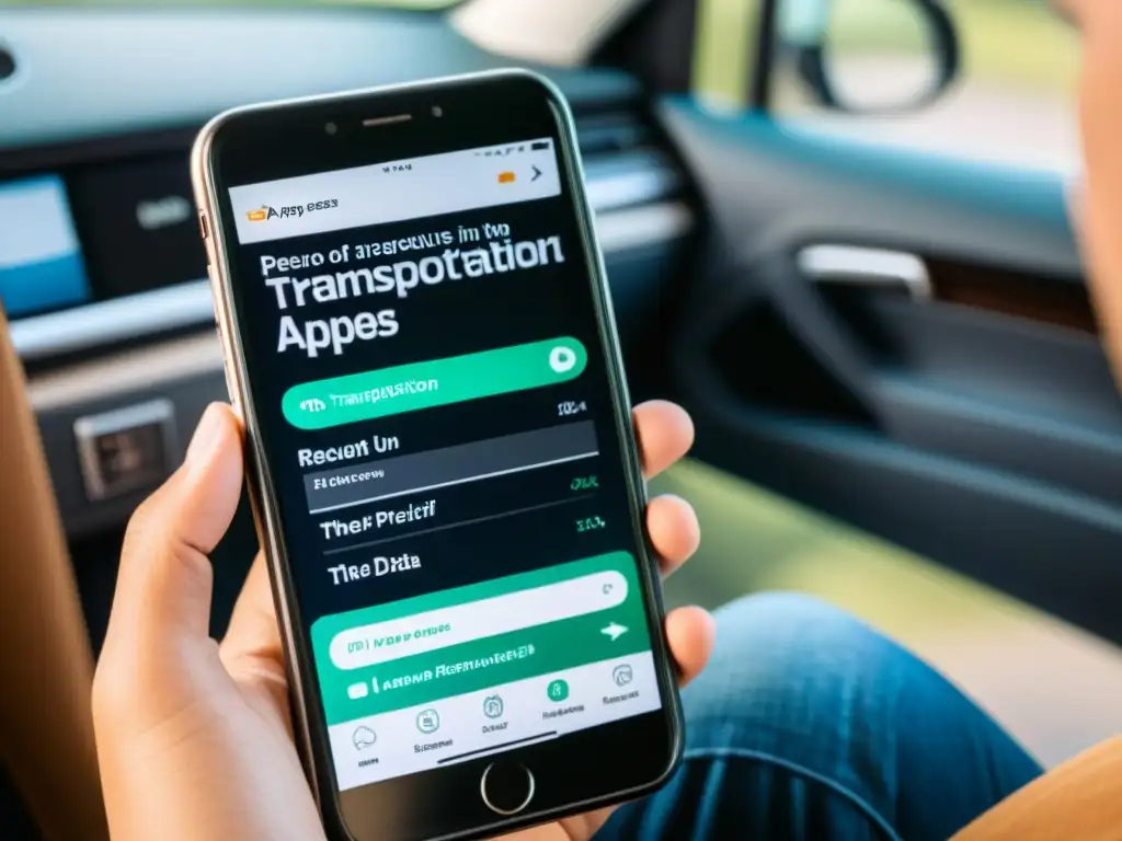 Persona preocupada usa app de transporte con solicitudes de privacidad