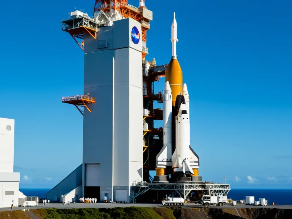 Preparativos de lanzamiento en el Centro Espacial Tanegashima en Japón, mostrando la precisión y expertise de JAXA en la exploración espacial