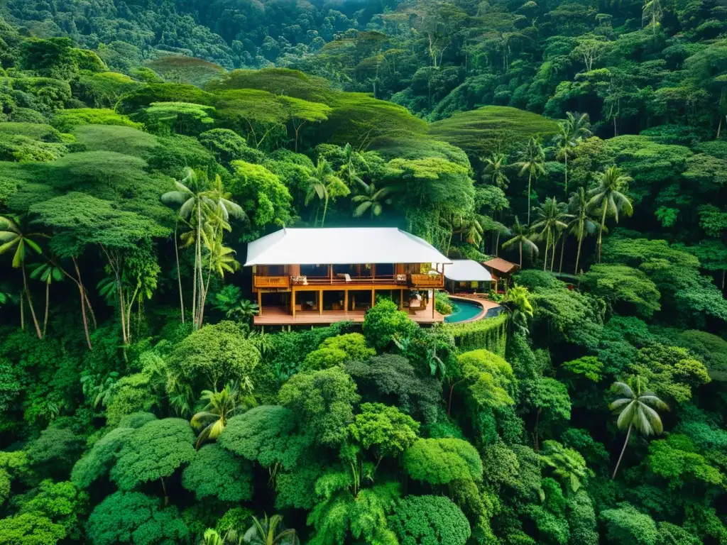 Un refugio de lujo integrado en la exuberante selva, reflejando la serena belleza de la naturaleza