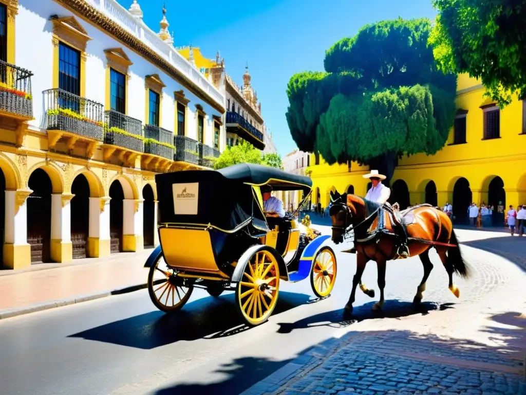 Explorando Seville en carruaje histórico por las encantadoras calles soleadas