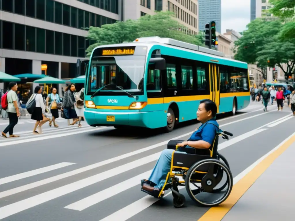 Tecnología asistiva en transporte para discapacitados: Integración inclusiva y progresista en la bulliciosa calle urbana