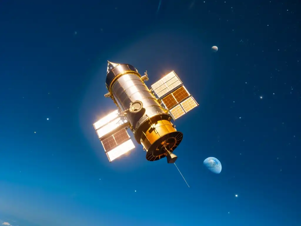 El telescopio espacial Hubble orbita la Tierra, mostrando su avanzada tecnología y el impacto en nuestro entendimiento del universo