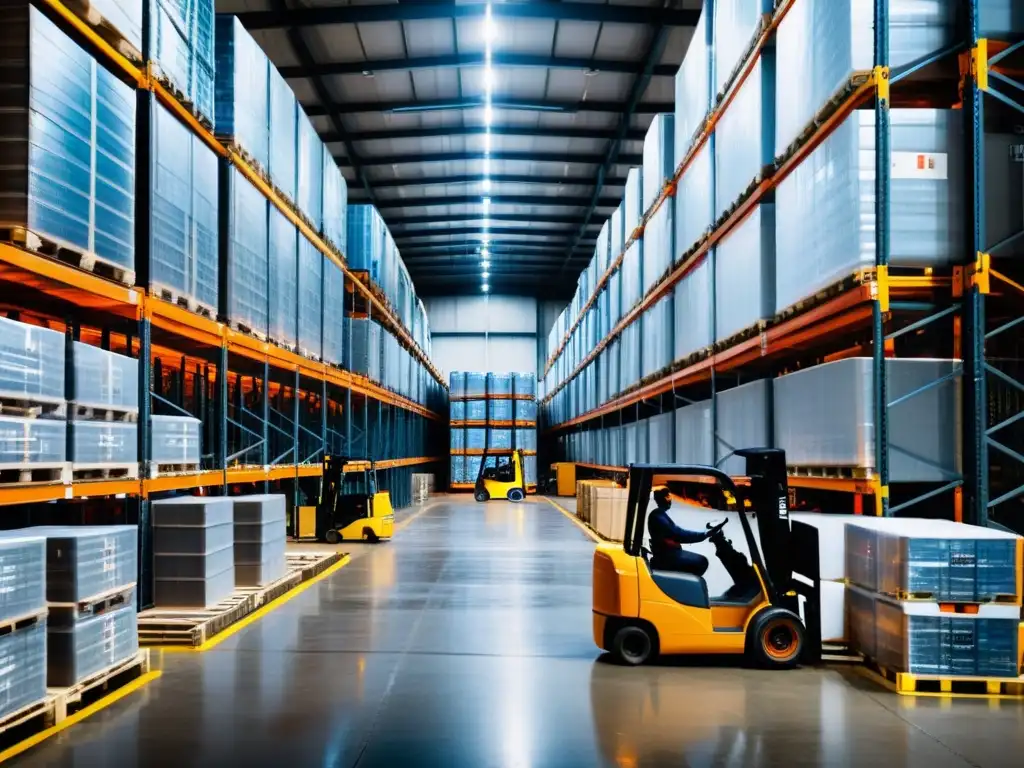 Trabajo en almacén refrigerado con control de ruido en transporte refrigerado