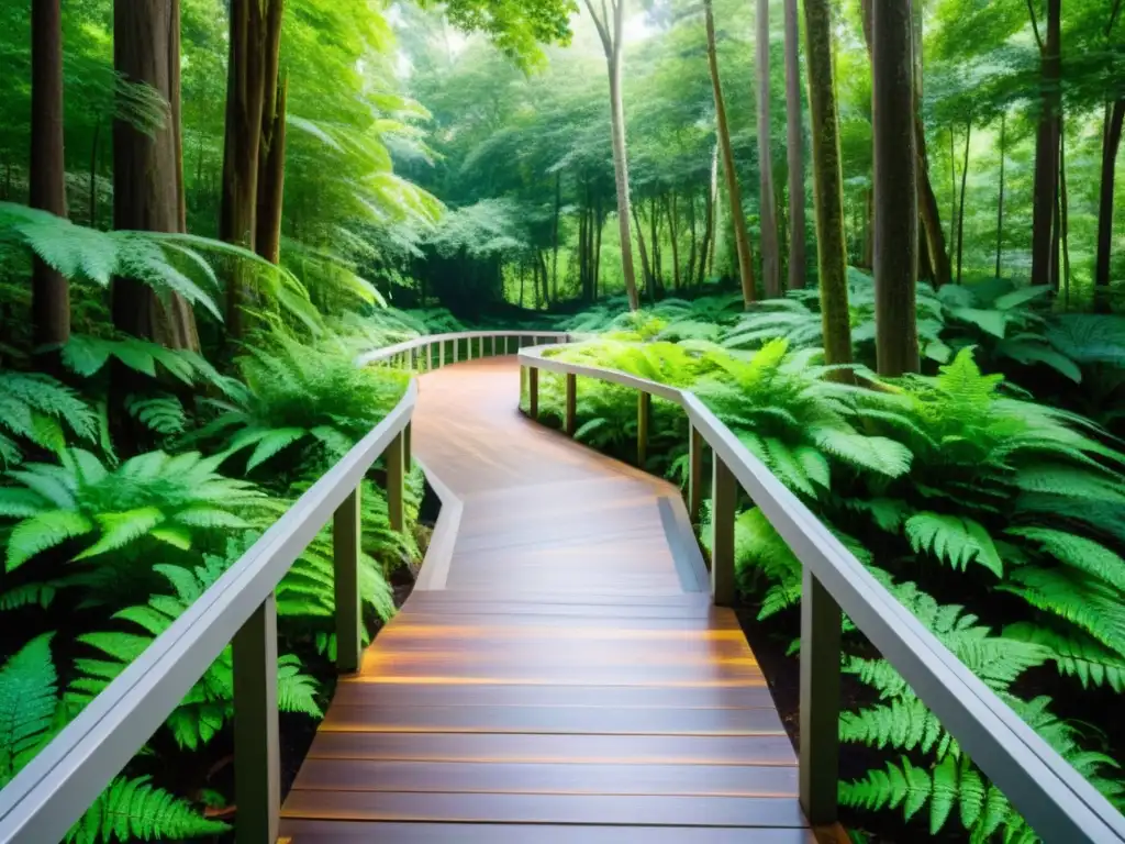 Un tranquilo paseo accesible entre exuberante vegetación