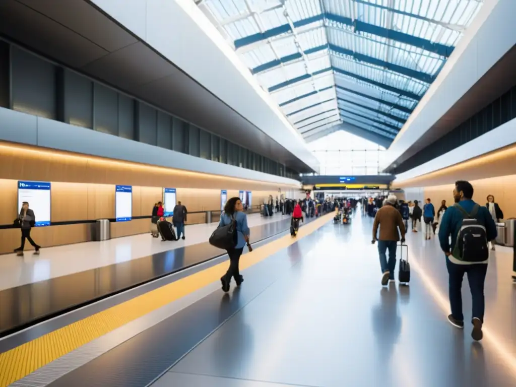 Estación de transporte multimodal con accesibilidad para todos, incluyendo personas con discapacidad