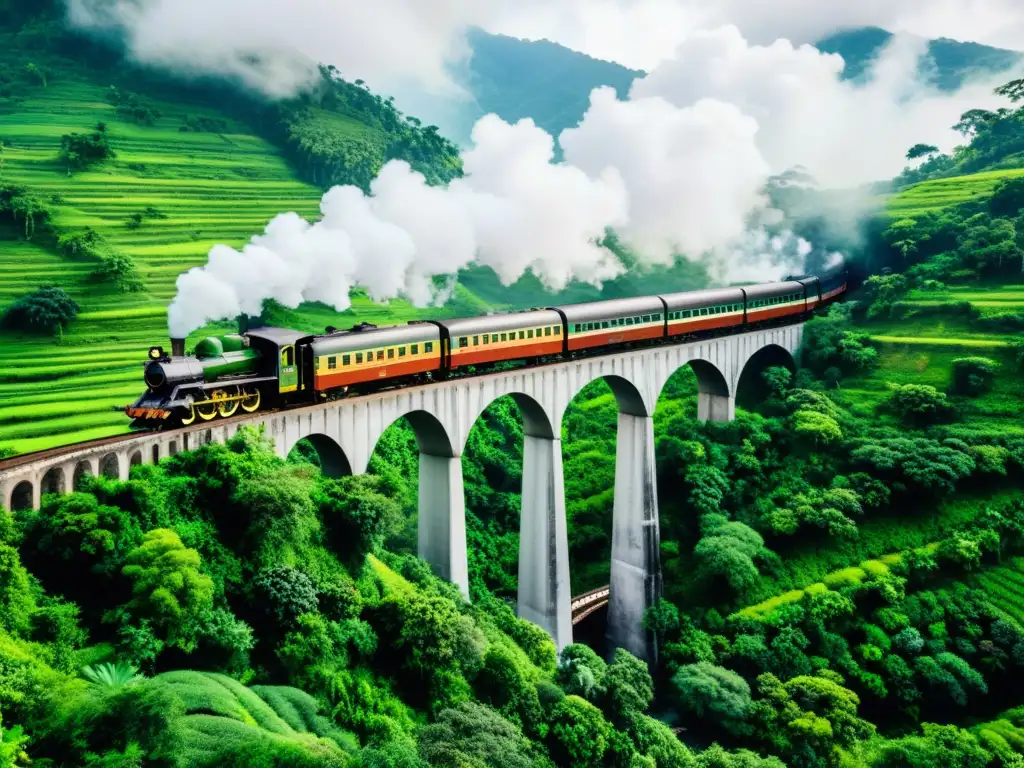 Un tren vintage recorre las rutas míticas trenes literatura entre exuberante naturaleza malaya, evocando nostalgia y aventura