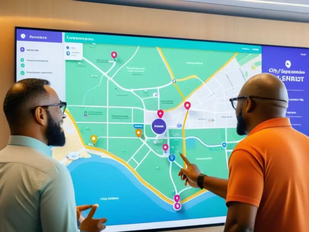 Varios usuarios colaboran en mejoras en aplicaciones de navegación, discutiendo sobre un mapa digital detallado de la ciudad