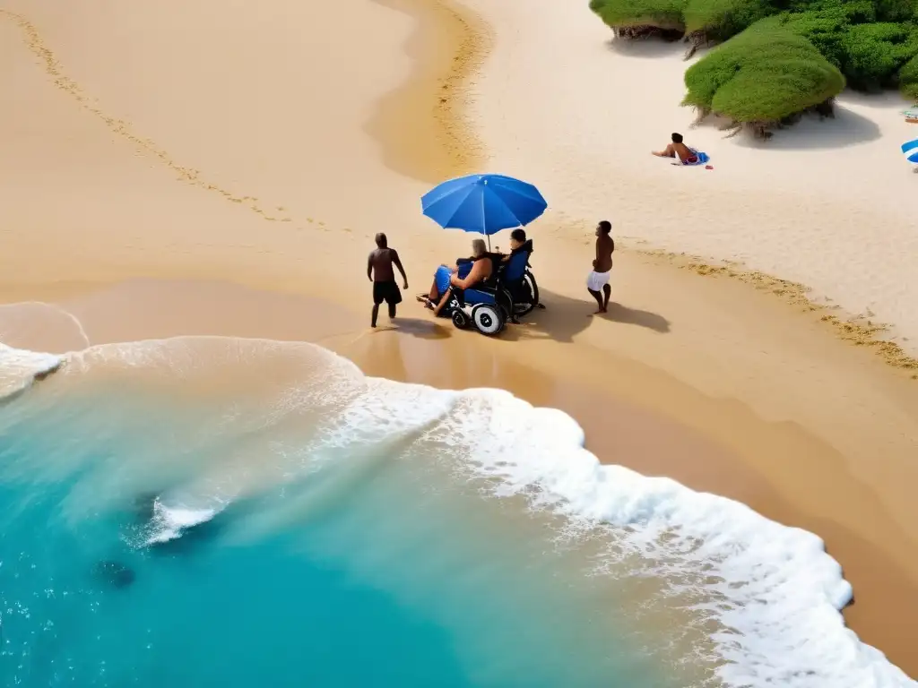 Vacaciones accesibles para todos: disfrute inclusivo en la playa con accesibilidad y alegría compartida