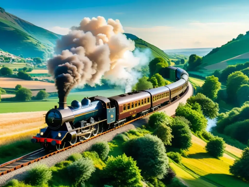 Viaje en el tiempo a bordo del icónico Orient Express, con curiosidades del Orient Express en un paisaje europeo pintoresco y vibrante