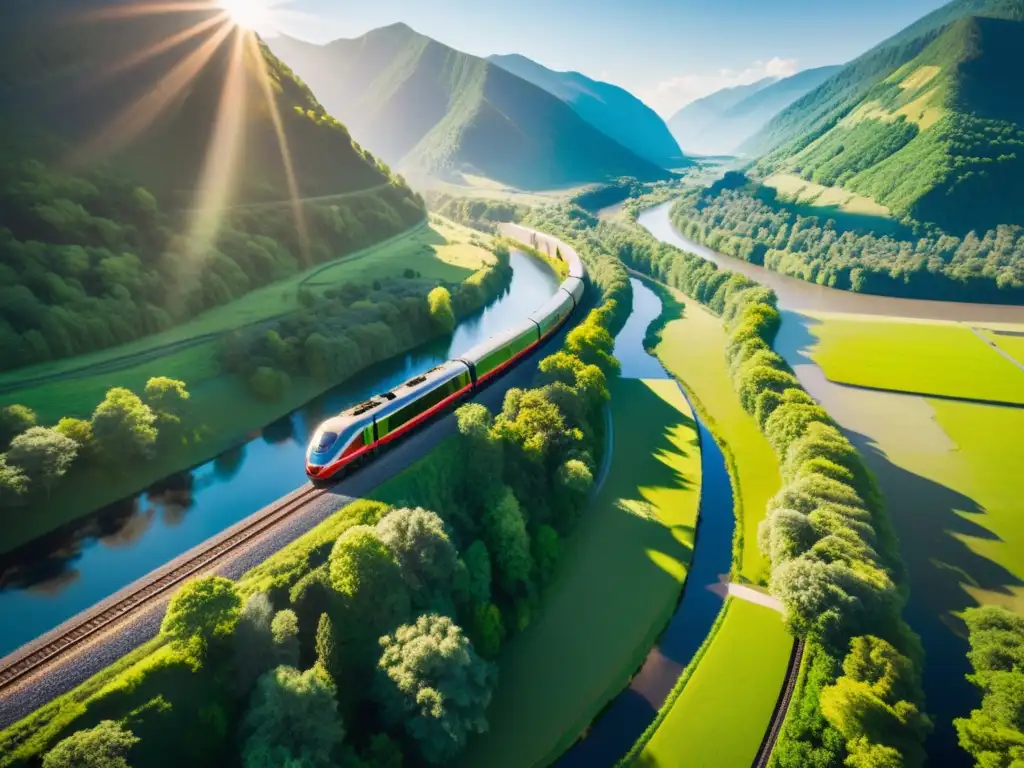 Un viaje en tren entre montañas verdes y ríos serpenteantes