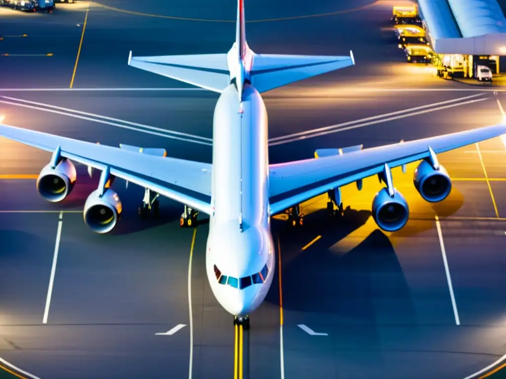 Una vista detallada de aviones comerciales en una pista de aeropuerto, simbolizando la conectividad internacional